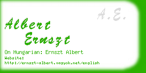 albert ernszt business card